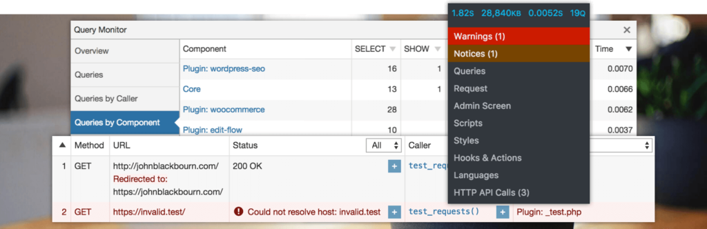 query monitor wp plugin