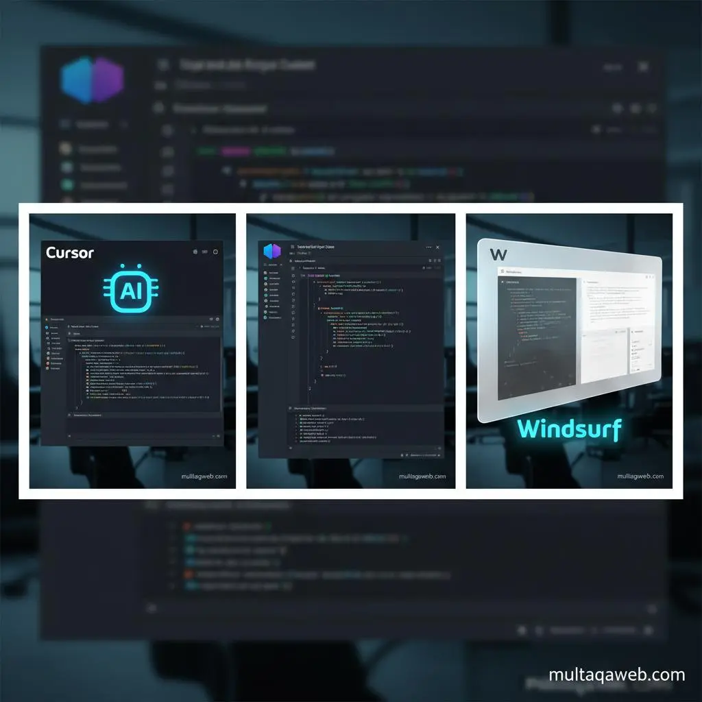 مقارنة بين Cursor و VS Code و Windsurf